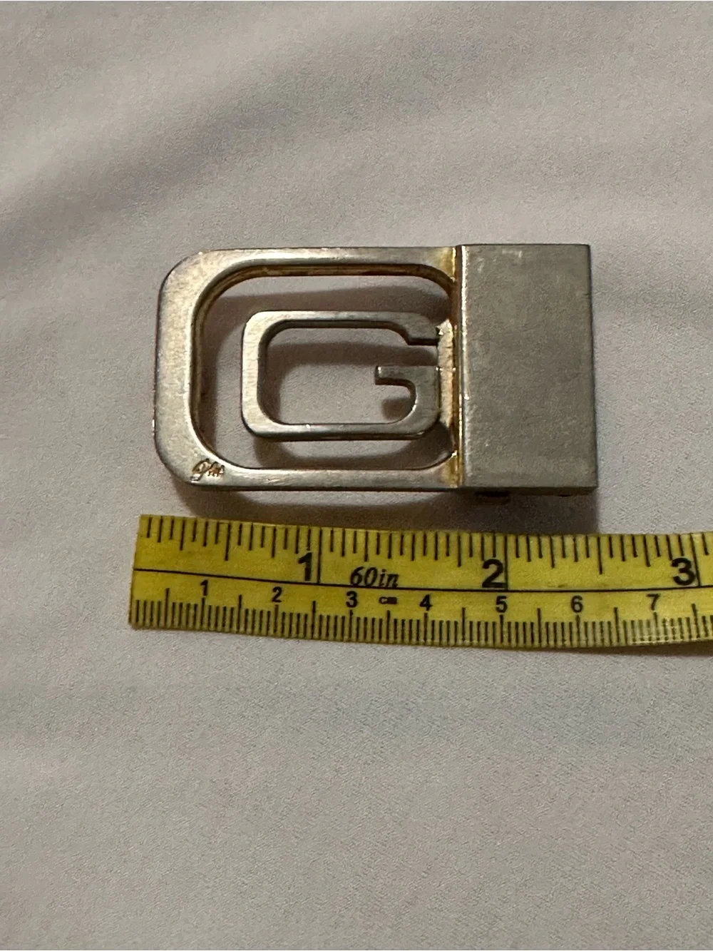 Gucci Silver and Gold Interlocking G Belt Buckle made in italy
